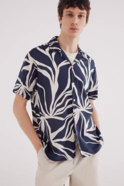 Camisa manga corta viscosa estampado