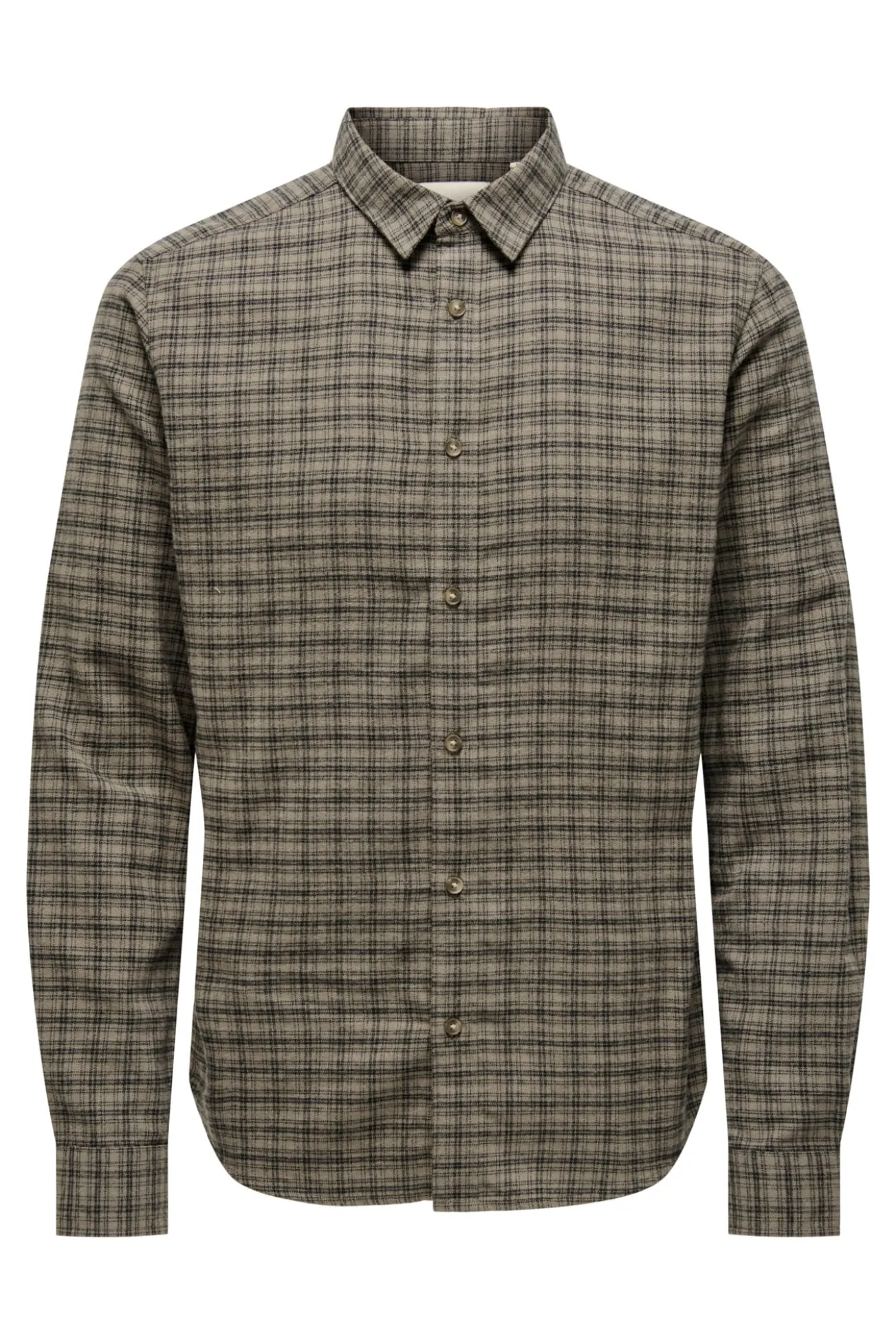 Camisa manga larga cuadros