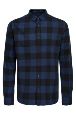 Camisa manga larga cuadros