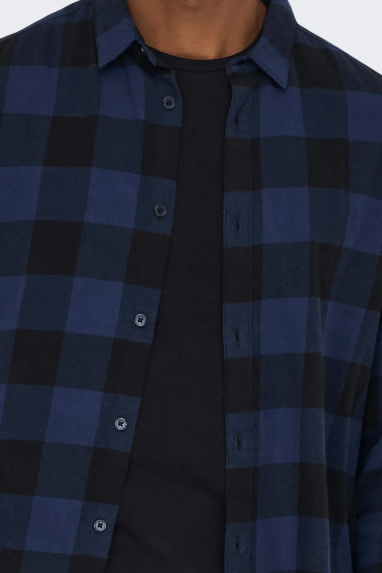 Camisa manga larga cuadros