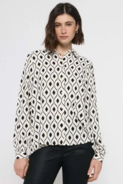 Camisa manga larga estampada