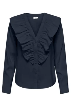 Camisa manga larga volante