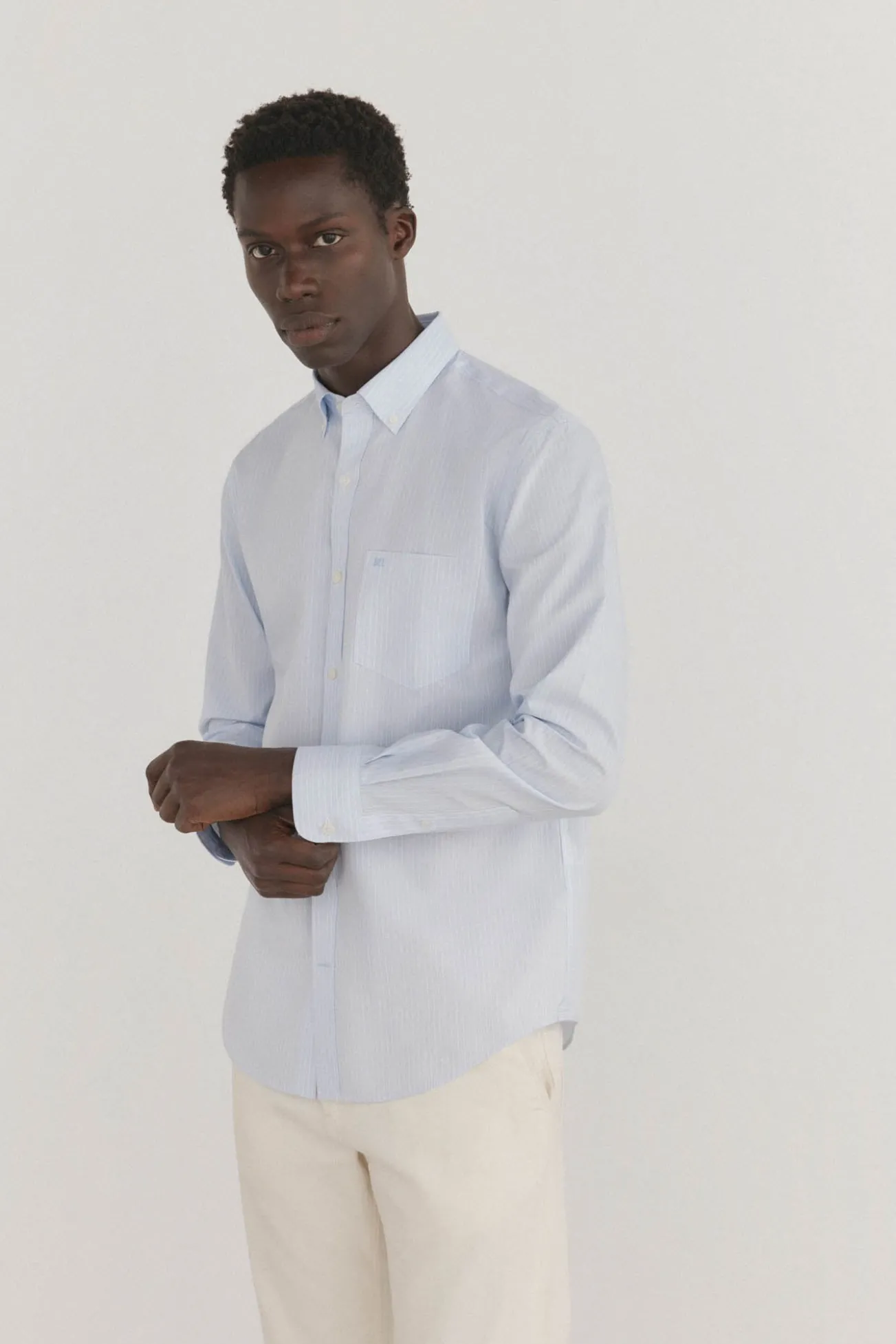 Camisa non iron + antimanchas rayas