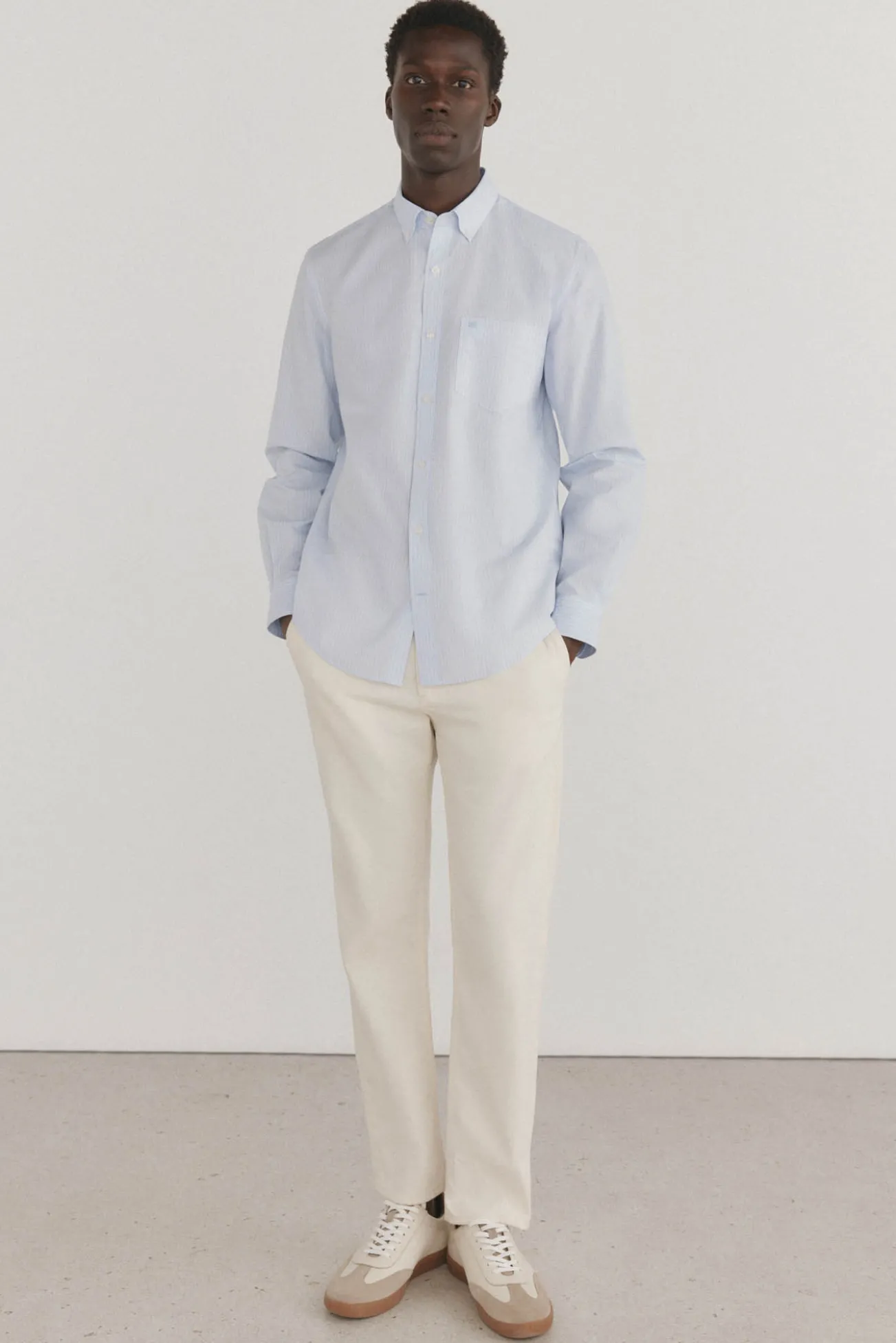 Camisa non iron + antimanchas rayas