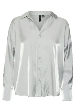 Camisa oversize de mujer con cuello pico