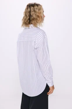 Camisa oversized popelín rayas