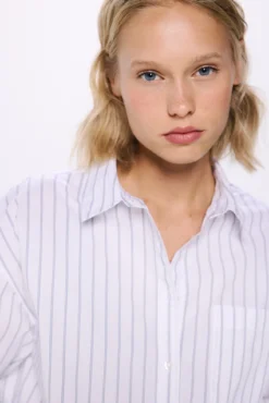 Camisa oversized popelín rayas