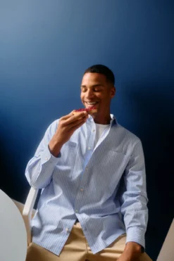 Camisa oversize rayas popelín