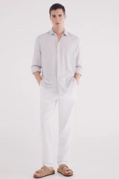 Camisa polera lino viscosa fil a fil