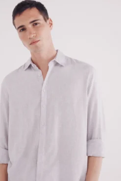Camisa polera lino viscosa fil a fil