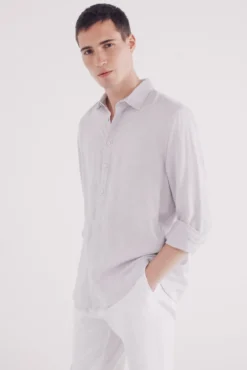 Camisa polera lino viscosa fil a fil