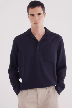 Camisa polo lino viscosa