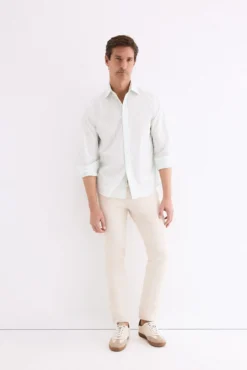 Camisa popelín labrado rayas