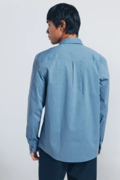 Camisa popelín micro estampado