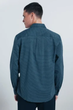 Camisa popelín micro estampado