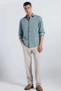 Camisa popelín micro estampado