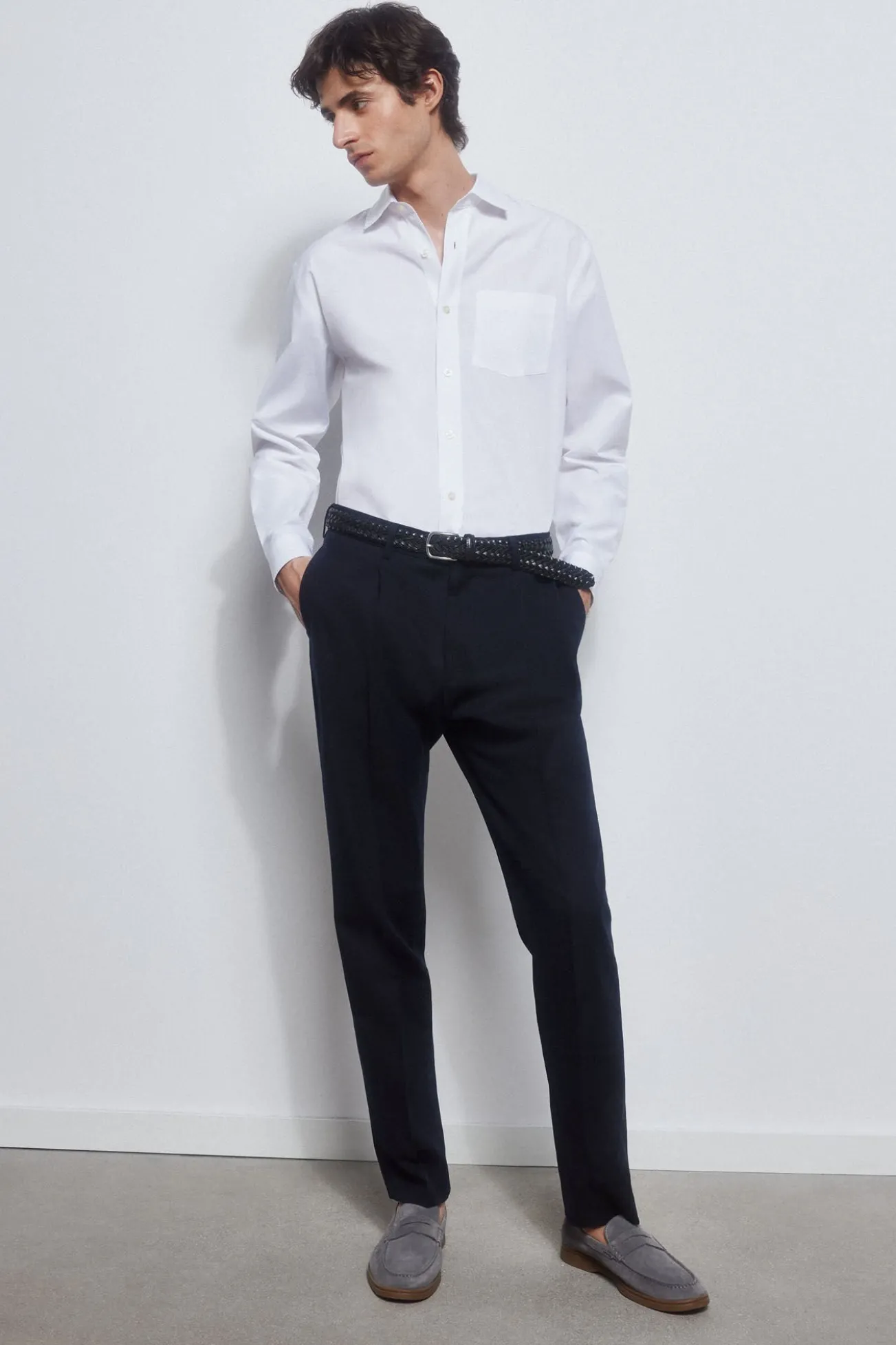 Camisa popelín tejido italiano