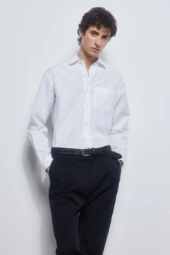 Camisa popelín tejido italiano