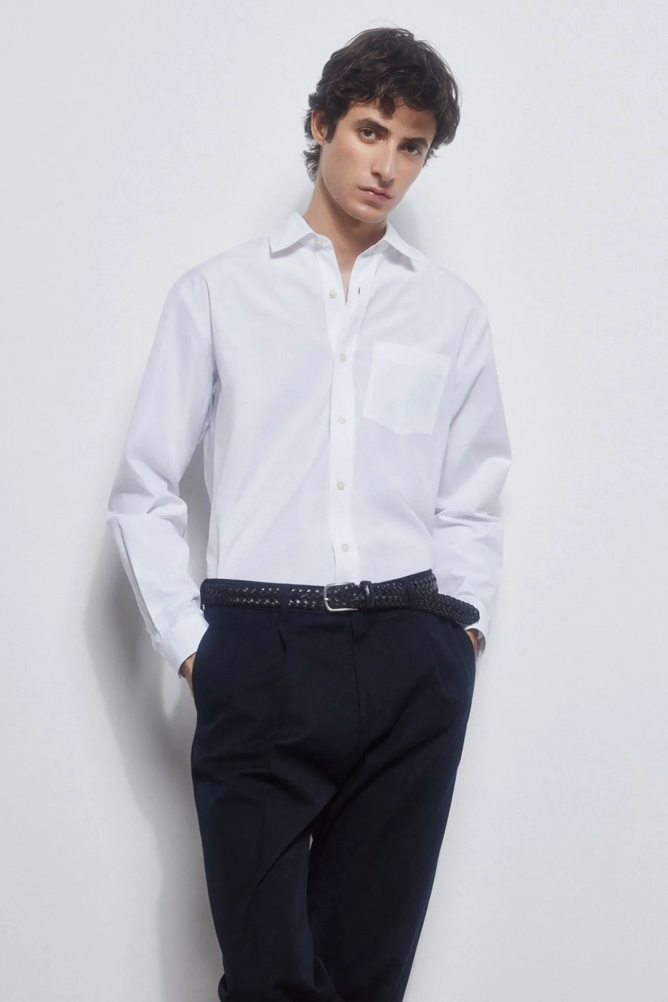 Camisa popelín tejido italiano