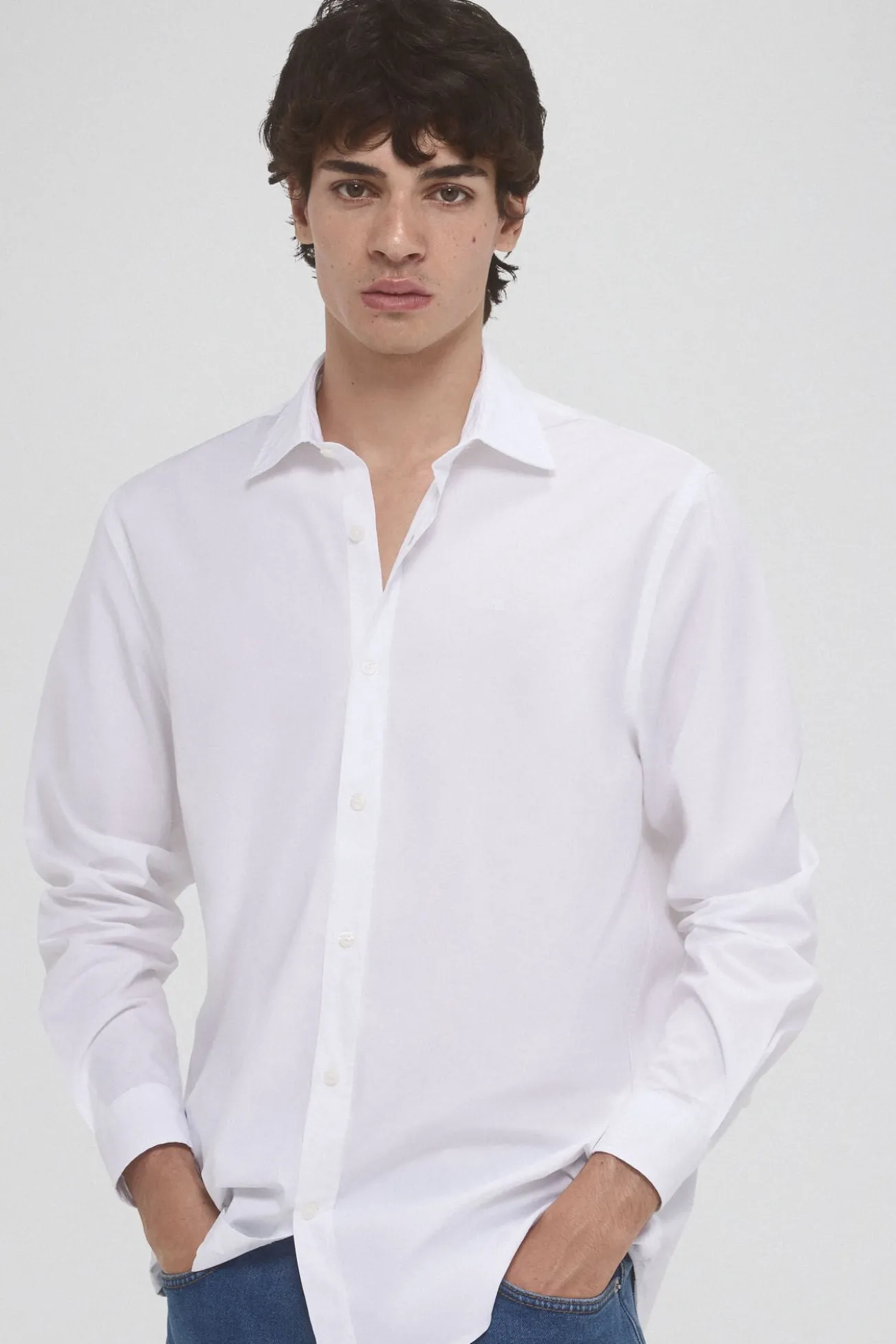 Camisa popelín tejido italiano