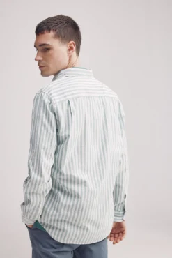Camisa rayas algodón slub