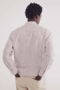 Camisa rayas algodón slub