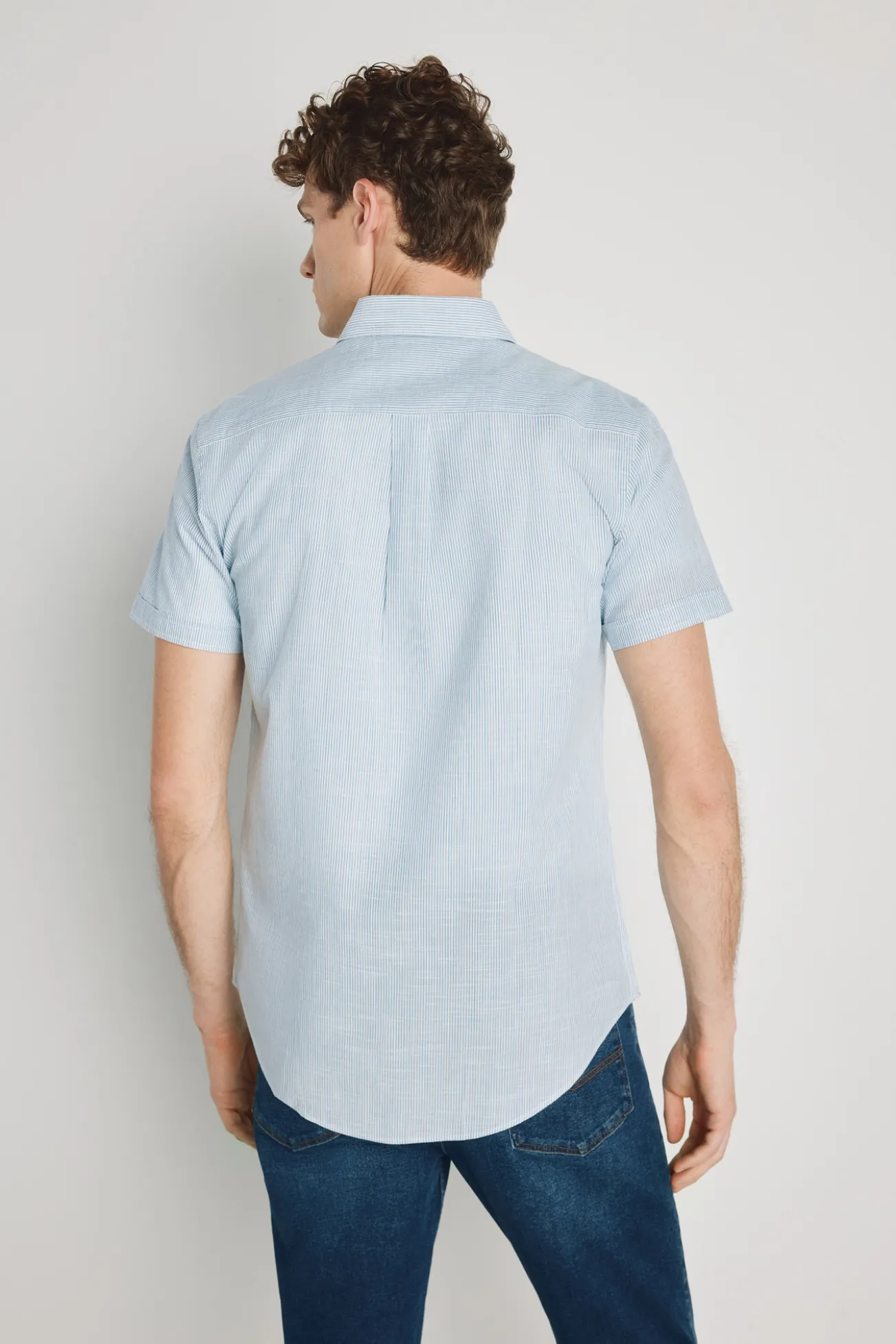 Camisa rayas manga corta