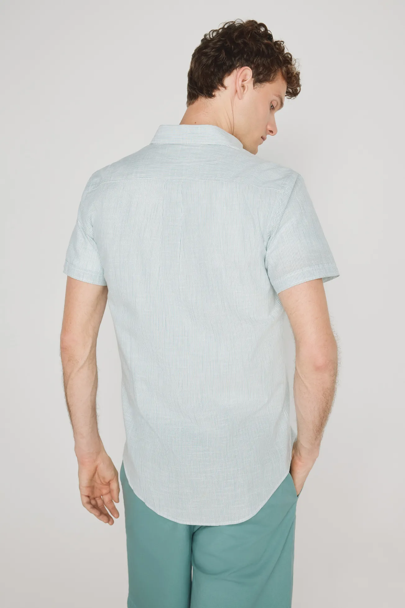 Camisa rayas manga corta