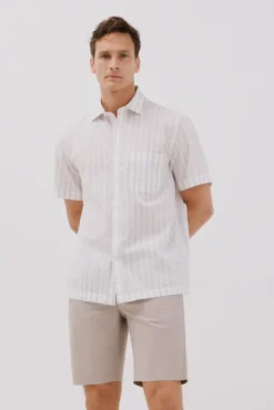 Camisa rayas manga corta