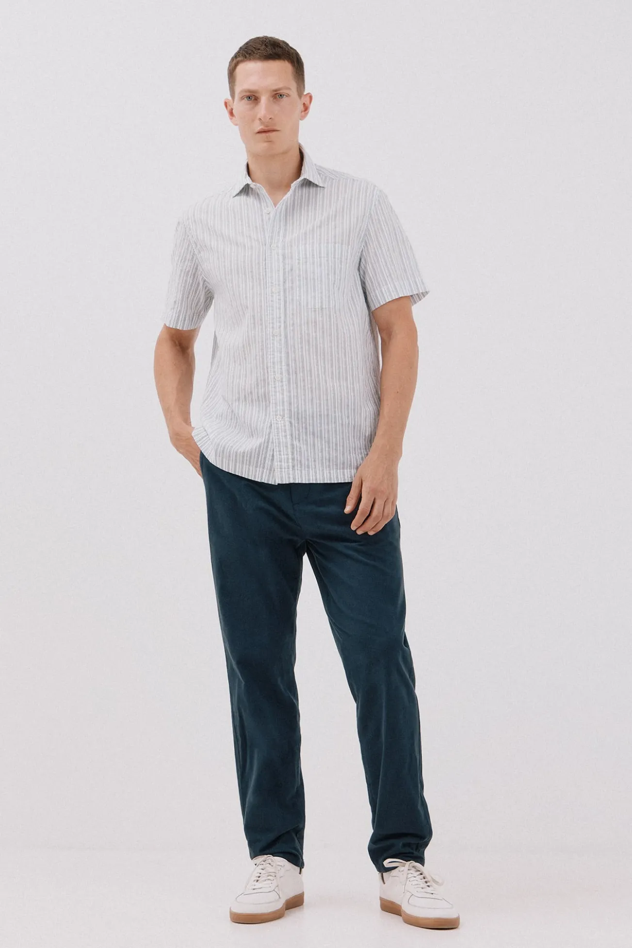Camisa rayas manga corta