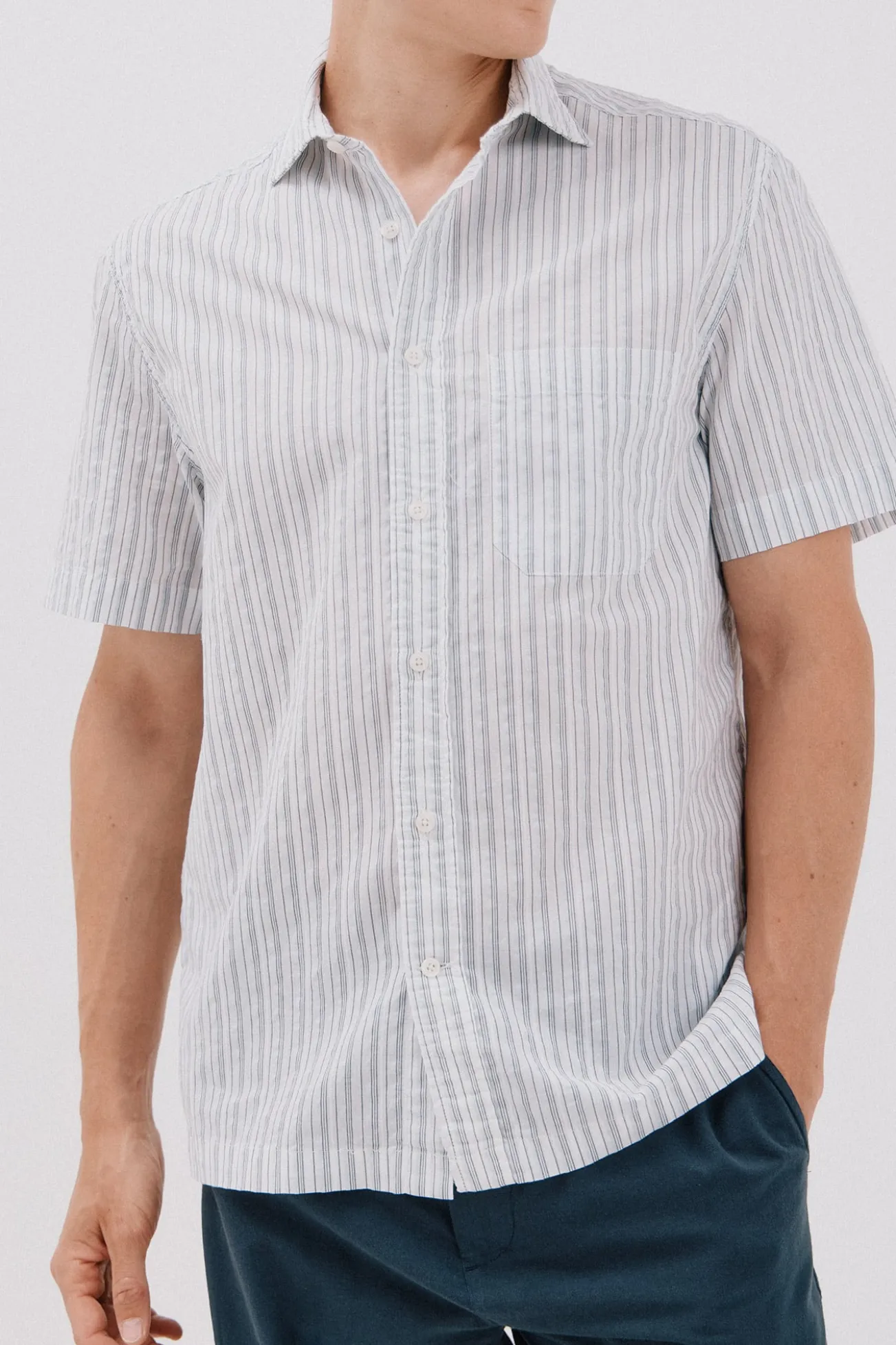 Camisa rayas manga corta