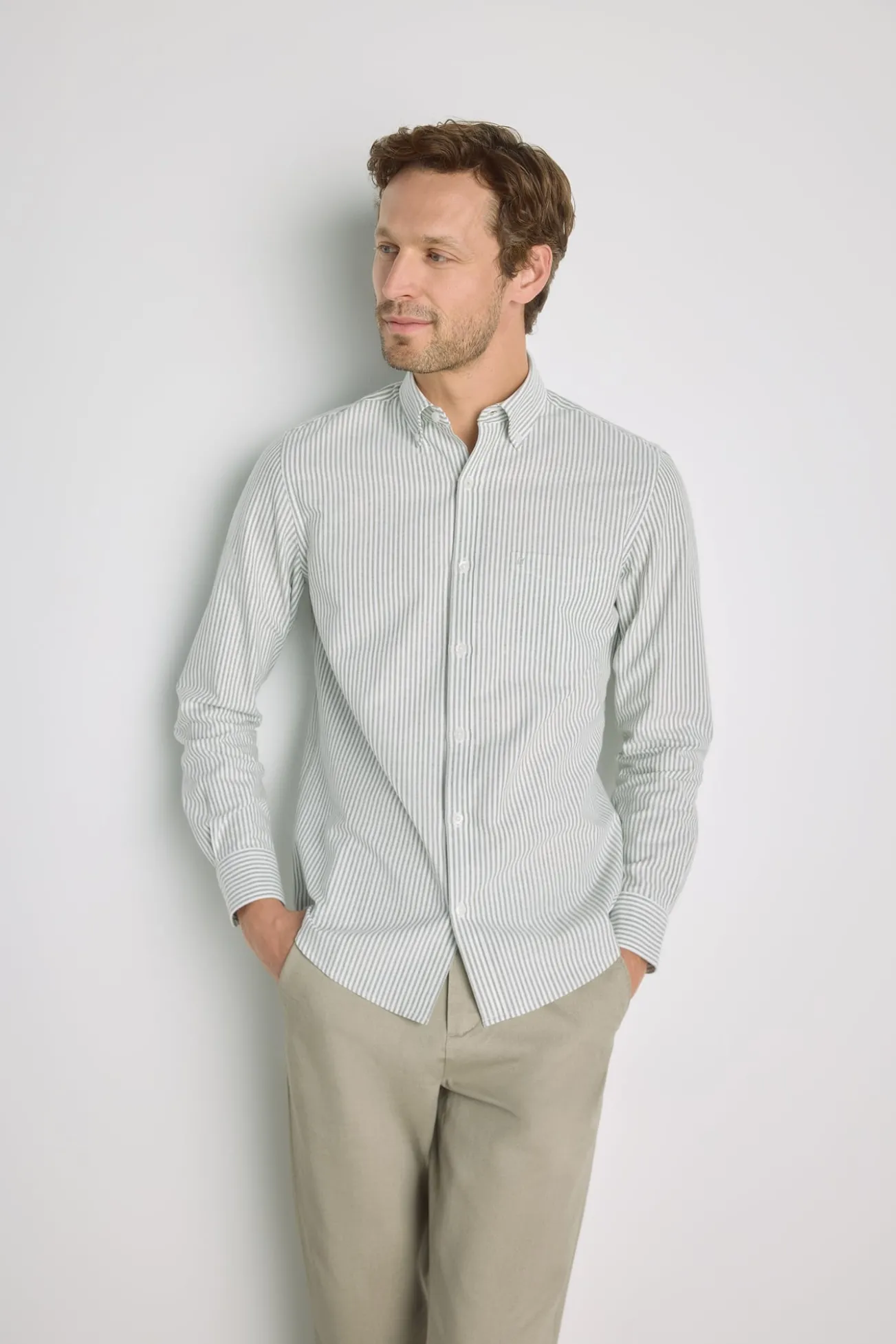 Camisa rayas manga larga