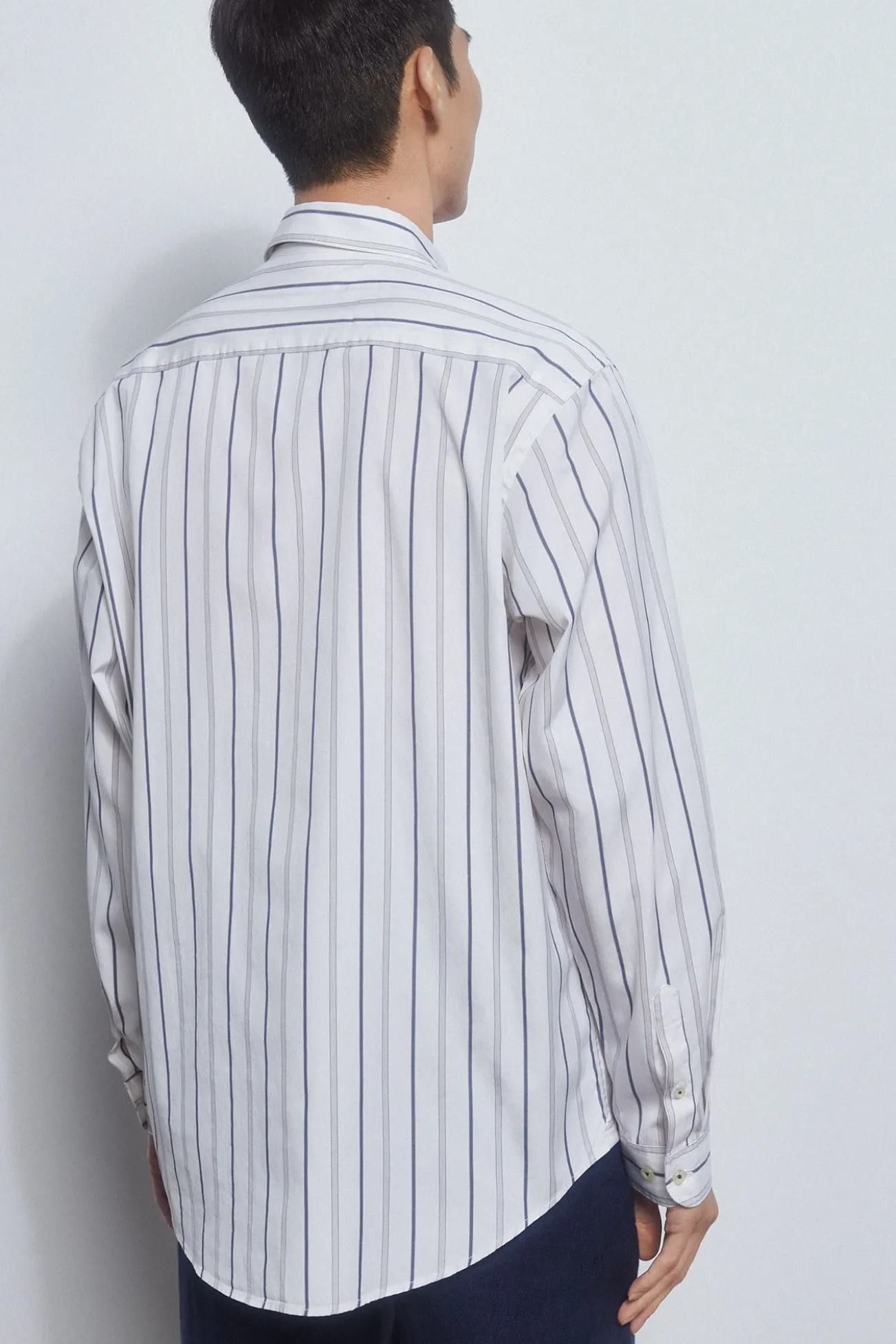 Camisa rayas tejido italiano