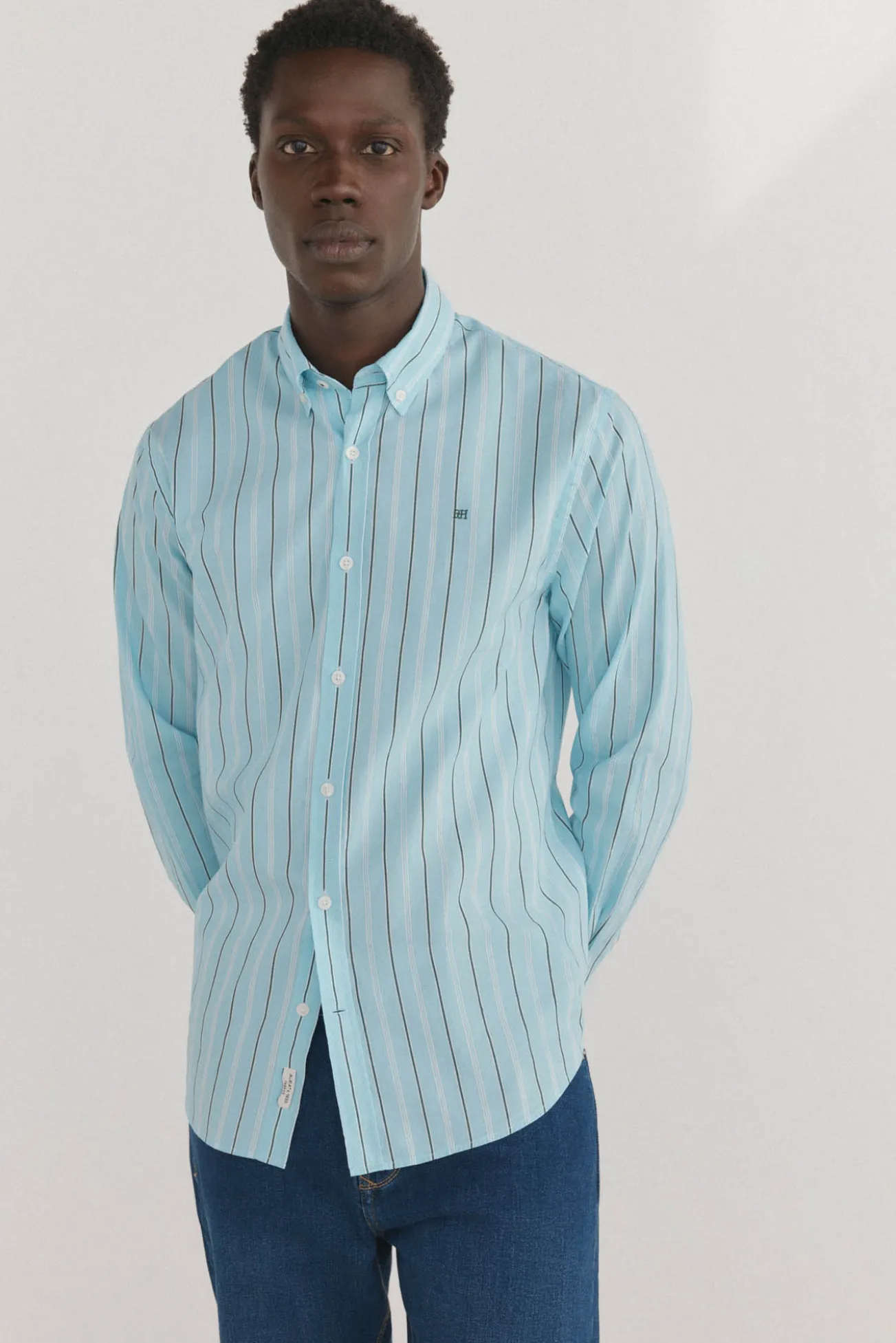 Camisa rayas tejido italiano