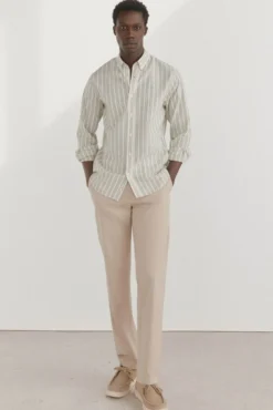 Camisa rayas tejido italiano