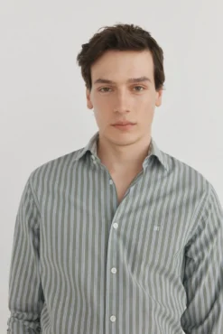 Camisa rayas tejido italiano