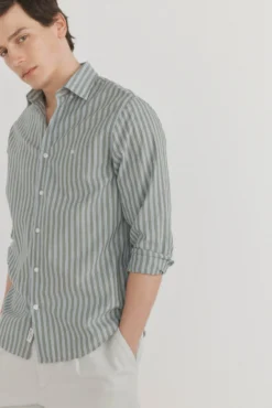 Camisa rayas tejido italiano