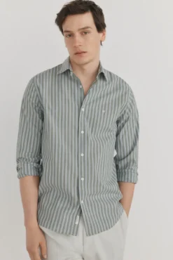 Camisa rayas tejido italiano