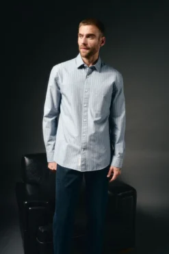 Camisa rayas twill