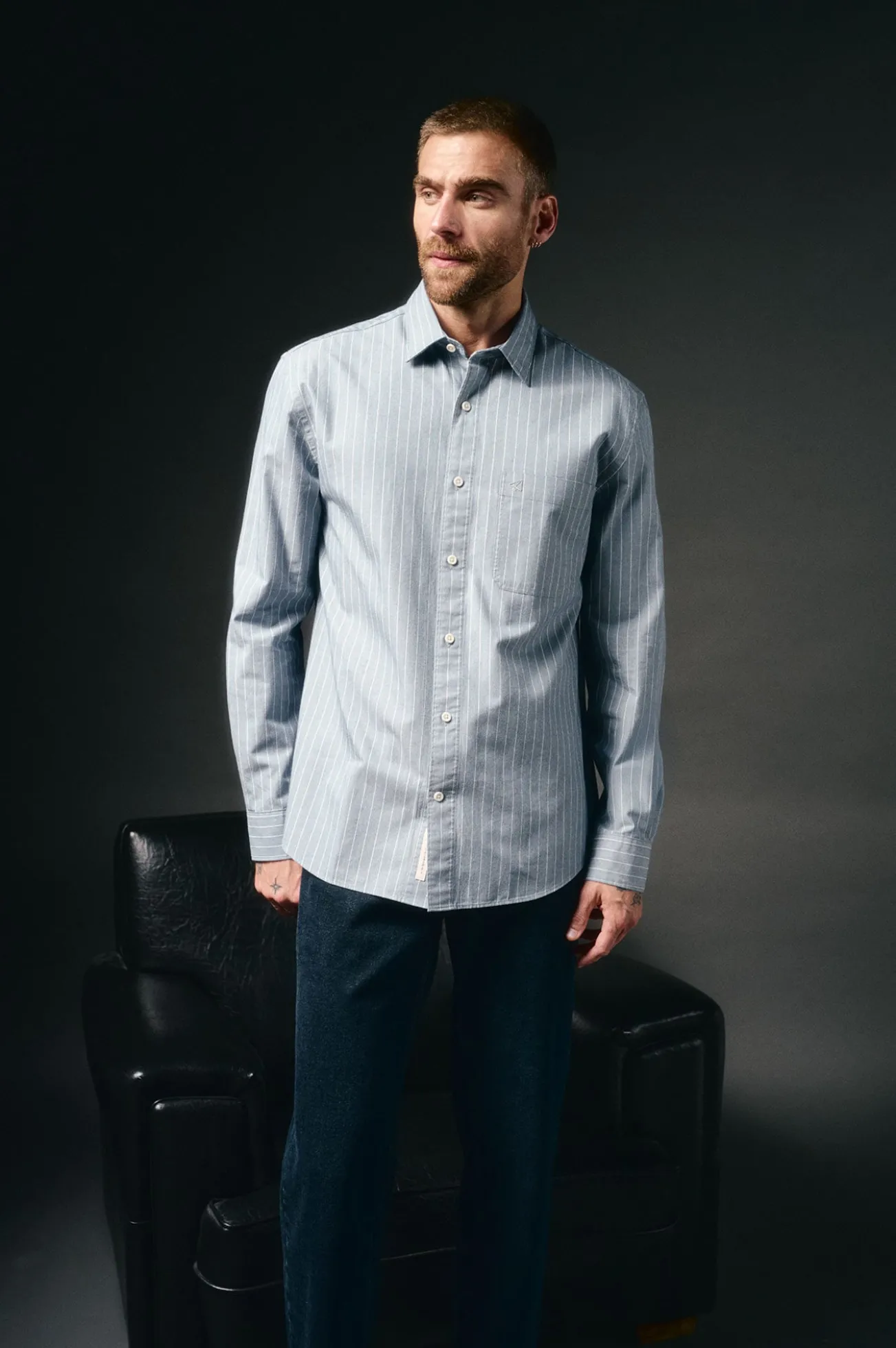 Camisa rayas twill