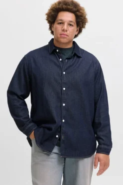 Camisa regular fit denim PLUS
