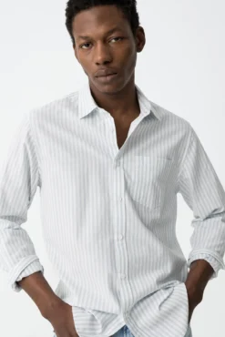 Camisa regular fit Oxford a rayas