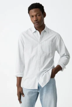 Camisa regular fit Oxford a rayas