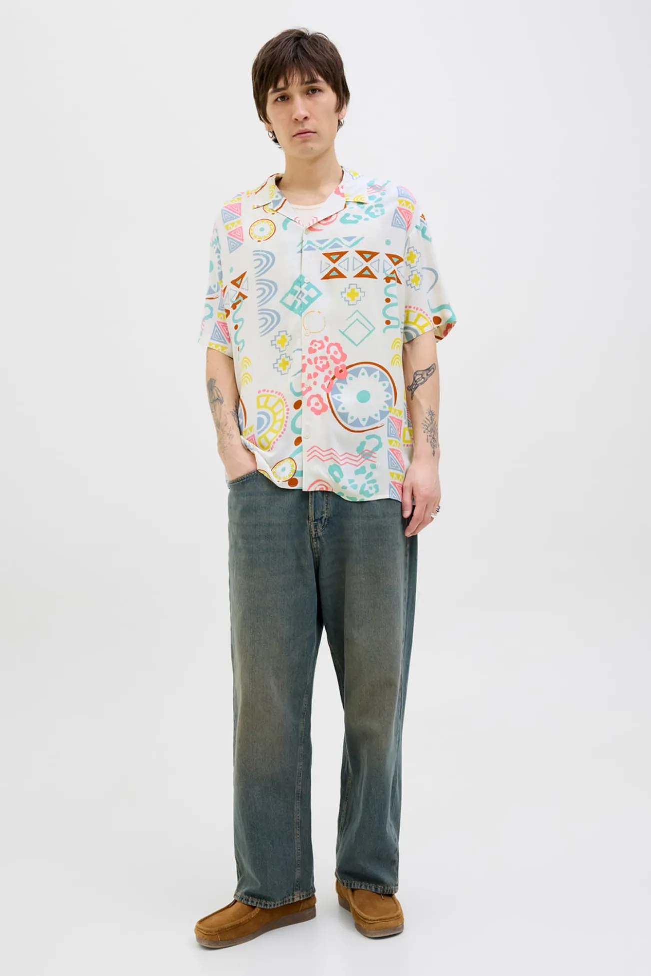 Camisa relaxed fit estampada