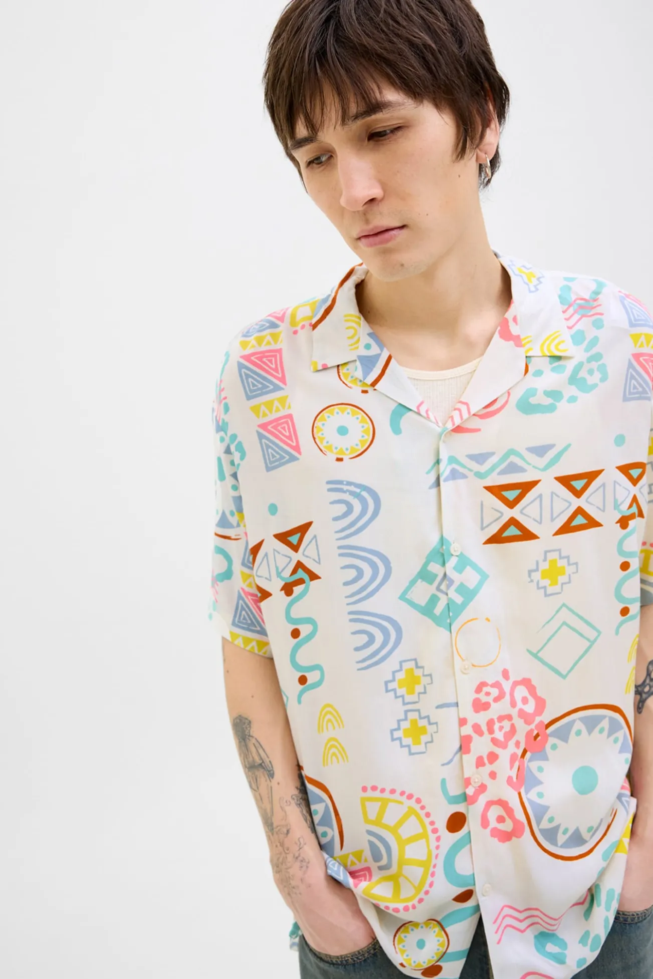 Camisa relaxed fit estampada