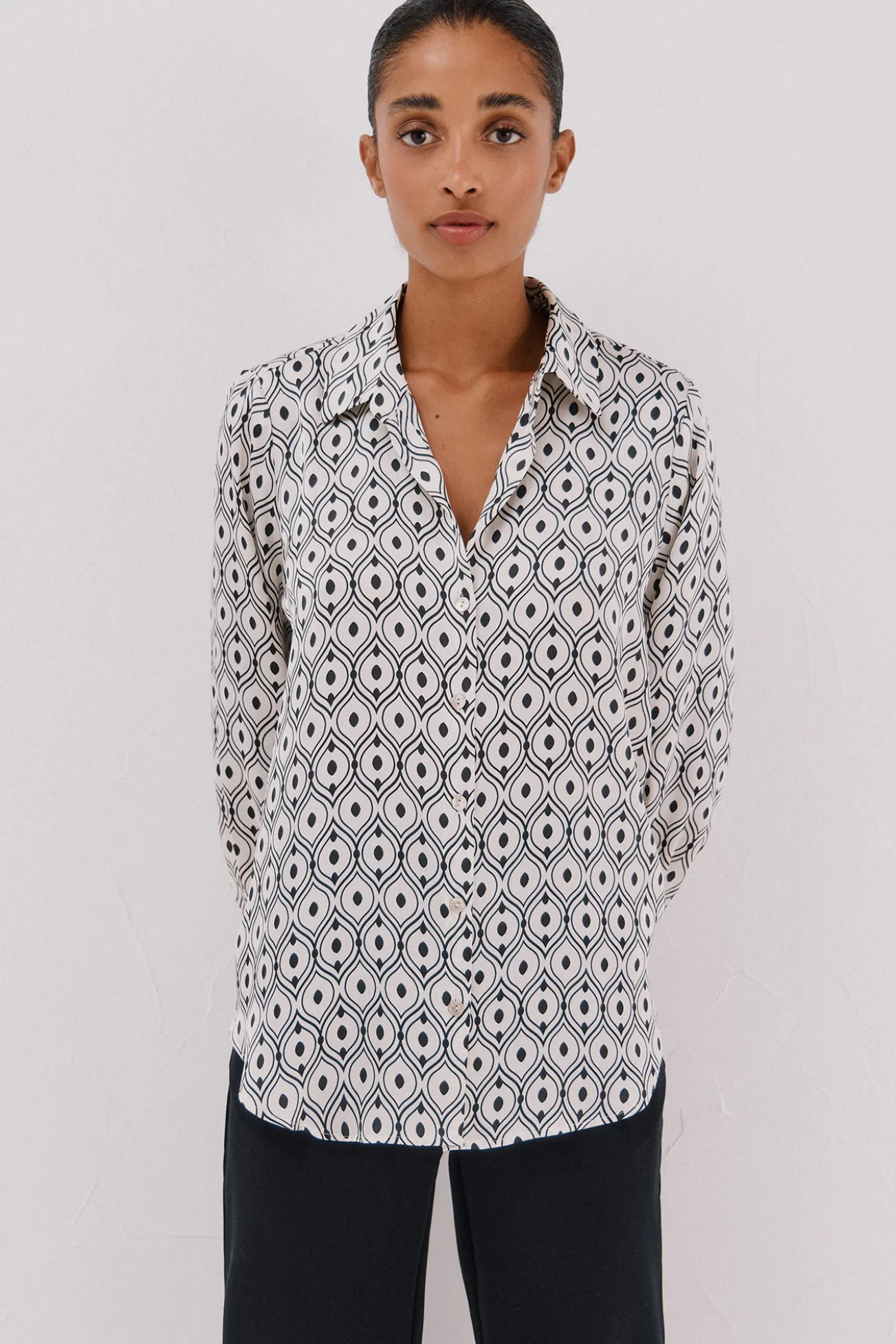 Camisa satinada