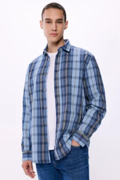 Camisa seersucker cuadros
