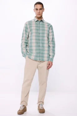 Camisa seersucker cuadros