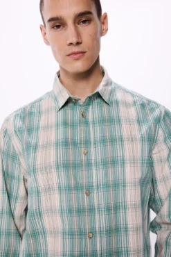 Camisa seersucker cuadros