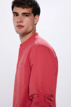 Camisa seersucker mao